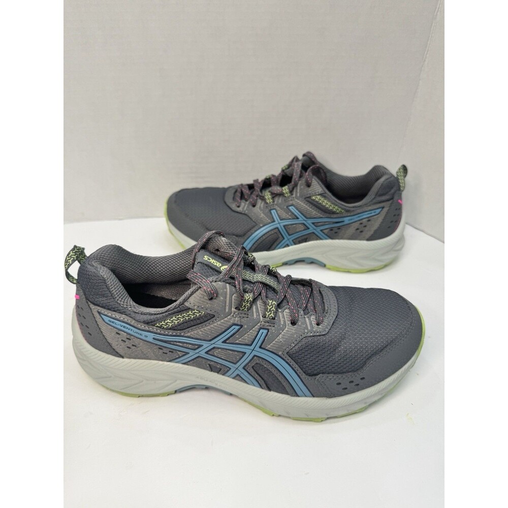 ASICS GEL-Venture 9 Women’s 8 Gray Blue Trail Running Shoes 1012B313